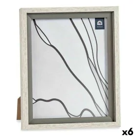 Cadre photo 24 x 2 x 29 cm Verre Gris Bois Marron Plastique (6 Unités) de Gift Decor, Cadres muraux et de table - Réf : S3625...