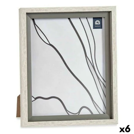 Fotorahmen 24 x 2 x 29 cm Kristall Grau Holz Braun Kunststoff (6 Stück) von Gift Decor, Wand- und Tischrahmen - Ref: S3625663...