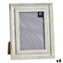 Cadre photo 19 x 2 x 24 cm Verre Argenté Bois Marron Plastique (6 Unités) de Gift Decor, Cadres muraux et de table - Réf : S3...