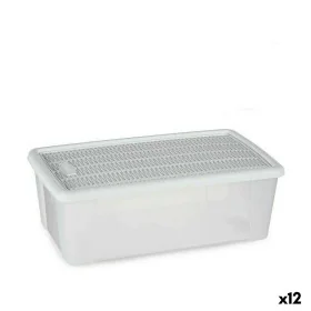 Storage Box with Lid Stefanplast Elegance White Plastic 5 L 19,5 x 11,5 x 33 cm (12 Units) by Stefanplast, Storage boxes and ...