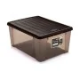 Caja de Almacenaje con Tapa Stefanplast Elegance Marrón Plástico 15 L 29 x 17 x 39 cm (6 Unidades) de Stefanplast, Cajas y ar...