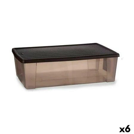 Caja de Almacenaje con Tapa Stefanplast Elegance Marrón Plástico 30 L 38,5 x 17 x 59,5 cm (6 Unidades) de Stefanplast, Cajas ...