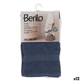 Toalla de baño 30 x 0,5 x 50 cm Azul (12 Unidades) de Berilo, Toallas - Ref: S3625683, Precio: 16,58 €, Descuento: %