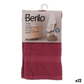 Bath towel 30 x 0,5 x 50 cm Maroon (12 Units) by Berilo, Towels - Ref: S3625686, Price: 16,58 €, Discount: %