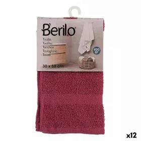 Toalla de baño 30 x 0,5 x 50 cm Granate (12 Unidades) de Berilo, Toallas - Ref: S3625686, Precio: 16,58 €, Descuento: %