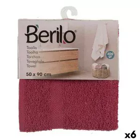 Badetuch 50 x 0,5 x 90 cm Granatrot (6 Stück) von Berilo, Handtücher - Ref: S3625687, Preis: 19,66 €, Rabatt: %