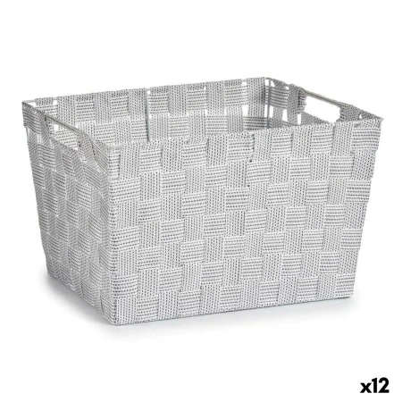 Cesto per i Panni Bianco Stoffa 10 L 25 x 20 x 35 cm (12 Unità) di Kipit, Ceste per la biancheria - Rif: S3625690, Prezzo: 59...