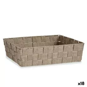 Panier Multi-usages Beige Tissu 3,8 L 34 x 8,5 x 21 cm (18 Unités) de Kipit, Boîtes de rangement ouvertes - Réf : S3625691, P...