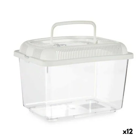 Pecera Con asa Mediano Blanco Plástico 3 L 17 x 16 x 24 cm (12 Unidades) de Mascow, Peceras - Ref: S3625725, Precio: 67,61 €,...