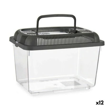 Fish tank With handle Medium Anthracite Plastic 3 L 17 x 16 x 24 cm (12 Units) by Mascow, Fish tanks - Ref: S3625726, Price: ...