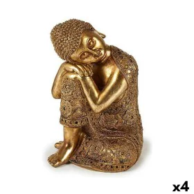 Figura Decorativa Buda Sentado Dorado 20 x 30 x 20 cm (4 Unidades) de Gift Decor, Adornos - Ref: S3625730, Precio: 75,95 €, D...