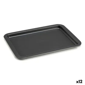 Baking tray Grey Metal 48 x 3 x 33,5 cm (12 Units) by Kinvara, Baking Sheets - Ref: S3625737, Price: 67,38 €, Discount: %