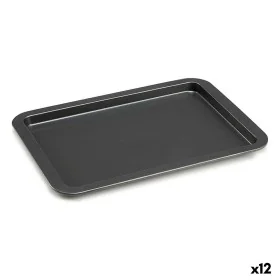 Baking tray Grey Metal 25,3 x 2 x 37 cm (12 Units) by Kinvara, Baking Sheets - Ref: S3625740, Price: 57,40 €, Discount: %