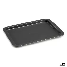 Bandeja para Forno Cinzento Metal 25,3 x 2 x 37 cm (12 Unidades) de Kinvara, Bandejas para bolachas e confeitaria - Ref: S362...