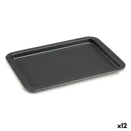 Bandeja para Horno Gris Metal 25,3 x 2 x 37 cm (12 Unidades) de Kinvara, Bandejas para galletas y repostería - Ref: S3625740,...