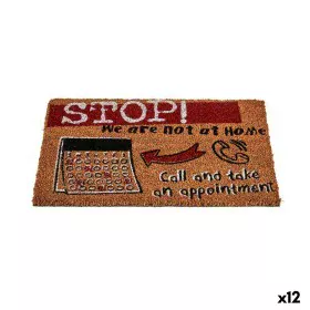 Doormat Stop Black Red Natural Coconut Fibre 40 x 1,5 x 60 cm (12 Units) by Gift Decor, Doormats - Ref: S3625757, Price: 59,3...