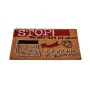 Paillasson Stop Noir Rouge Naturel Fibres de coco 40 x 1,5 x 60 cm (12 Unités) de Gift Decor, Paillassons - Réf : S3625757, P...