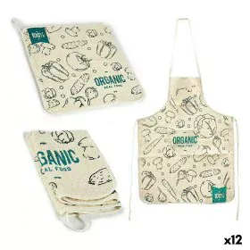 Set de Cocina Organic 2 Piezas Azul Blanco (12 Unidades) de Kinvara, Delantales - Ref: S3625776, Precio: 67,61 €, Descuento: %