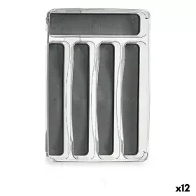 Besteckkasten Wiederverwerteter Kunststoff Grau 23,3 x 4,5 x 32,7 cm (12 Stück) von Kinvara, Regale und Gestelle - Ref: S3625...