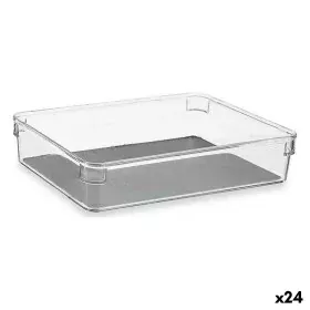 Contenitori per Cassetti Plastica riciclata Grigio 16 x 4,5 x 24 cm (24 Unità) di Kinvara, Ripiani e supporti - Rif: S3625781...