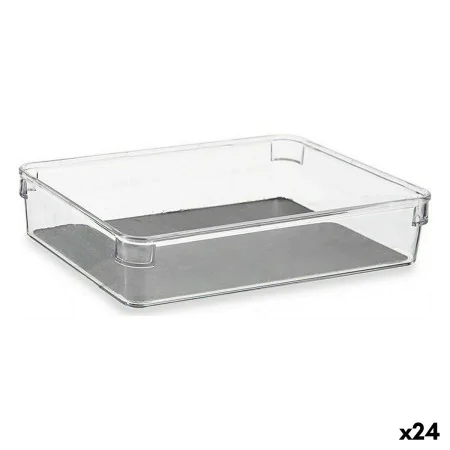 Organizador de Cajones Plástico reciclado Gris 16 x 4,5 x 24 cm (24 Unidades) de Kinvara, Estantes y soportes - Ref: S3625781...