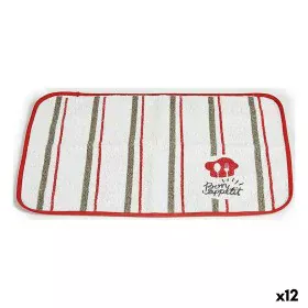 Individuais Bon Appetit Branco Vermelho 33 x 0,3 x 48 cm (12 Unidades) de Kinvara, Toalhas de mesa individuais - Ref: S362578...