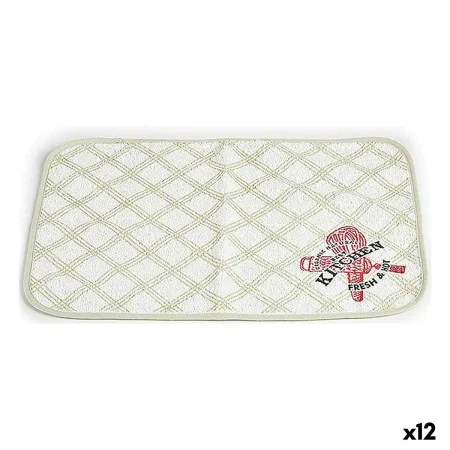 Table Mat 33 x 0,3 x 48 cm White Green (12 Units) by Kinvara, Place Mats - Ref: S3625787, Price: 18,71 €, Discount: %