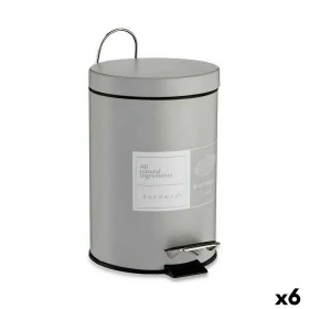 Poubelle à pédale Beauty Products Blanc Gris Acier Plastique 3 L (6 Unités) de Berilo, Corbeilles à papier - Réf : S3625806, ...