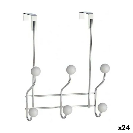 Door Coat Rack White Metal Plastic 10 x 22 x 26 cm (24 Units) by Berilo, Towel rails - Ref: S3625812, Price: 99,33 €, Discoun...