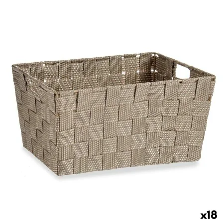 Cesta Multiusos Marrón Tela 5 L 30,4 x 14 x 20 cm (18 Unidades) de Kipit, Cubos de almacenaje sin tapa - Ref: S3625820, Preci...