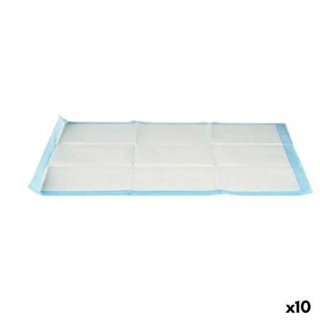 Empapador 60 x 90 cm Azul Blanco Papel Polietileno (10 Unidades) de Mascow, Pañales y alfombras sanitarias - Ref: S3625827, P...