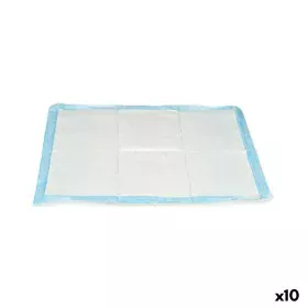 Empapador 60 x 60 cm Azul Blanco Papel Polietileno (10 Unidades) de Mascow, Pañales y alfombras sanitarias - Ref: S3625828, P...