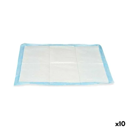 Resguardos absorventes 60 x 60 cm Azul Branco Papel Polietileno (10 Unidades) de Mascow, Fraldas e tapetes sanitários - Ref: ...