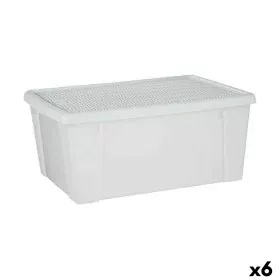 Caixa de Armazenagem com Tampa Stefanplast Elegance Branco Plástico 29 x 17 x 39 cm (6 Unidades) de Stefanplast, Caixas e baú...