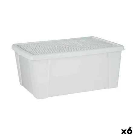 Aufbewahrungsbox mit Deckel Stefanplast Elegance Weiß Kunststoff 29 x 17 x 39 cm (6 Stück) von Stefanplast, Aufbewahrungsboxe...