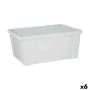 Storage Box with Lid Stefanplast Elegance White Plastic 29 x 17 x 39 cm (6 Units) by Stefanplast, Storage boxes and chests - ...