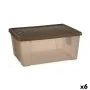 Caja de Almacenaje con Tapa Stefanplast Elegance Marrón Plástico 29 x 17 x 39 cm (6 Unidades) de Stefanplast, Cajas y arcones...