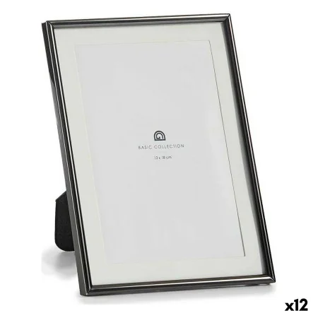 Cadre photo Verre Noir Acier (12 Unités) de Gift Decor, Cadres muraux et de table - Réf : S3625844, Prix : 40,81 €, Remise : %