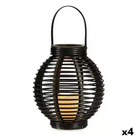 LED Lantern Brown Plastic 21 x 23,7 x 21 cm (4 Units) by Ibergarden, Post Lights - Ref: S3625863, Price: 66,84 €, Discount: %