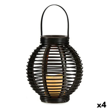 Farol LED Marrón Plástico 21 x 23,7 x 21 cm (4 Unidades) de Ibergarden, Farolas - Ref: S3625863, Precio: 66,84 €, Descuento: %