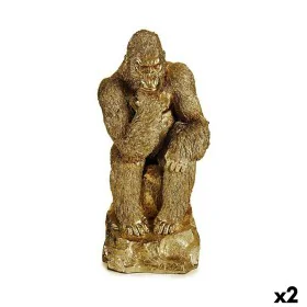 Figurine Décorative Gorille Doré 20,5 x 47 x 23,5 cm (2 Unités) de Gift Decor, Objets de décoration - Réf : S3625902, Prix : ...