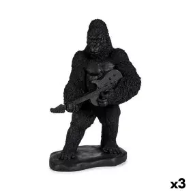 Decorative Figure Gorilla Guitar Black 17,5 x 38 x 27 cm (3 Units) by Gift Decor, Ornaments - Ref: S3625905, Price: 60,73 €, ...