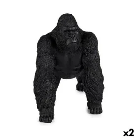 Decorative Figure Gorilla Black 20 x 27 x 34 cm (2 Units) by Gift Decor, Ornaments - Ref: S3625910, Price: 44,70 €, Discount: %