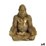 Decorative Figure Gorilla Yoga Golden 19 x 26,5 x 22 cm (4 Units) by Gift Decor, Ornaments - Ref: S3625930, Price: 49,72 €, D...