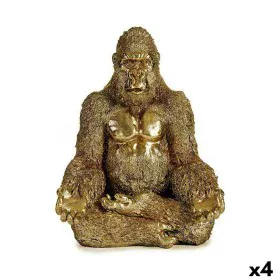 Deko-Figur Gorilla Yoga Gold 19 x 26,5 x 22 cm (4 Stück) von Gift Decor, Ornamente - Ref: S3625930, Preis: 49,72 €, Rabatt: %