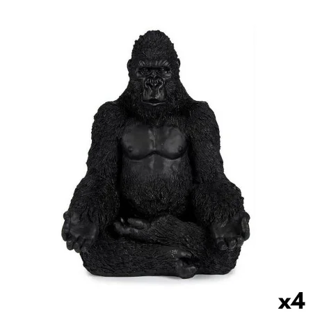 Decorative Figure Gorilla Yoga Black 19 x 26,5 x 22 cm (4 Units) by Gift Decor, Ornaments - Ref: S3625931, Price: 49,72 €, Di...