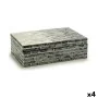 Decorative box Grey Mother of pearl Particleboard 15,2 x 7,2 x 25 cm (4 Units) by Gift Decor, Boxes - Ref: S3625941, Price: 4...