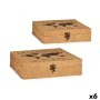 Set of decorative boxes World Map Brown Cork MDF Wood (6 Units) by Gift Decor, Boxes - Ref: S3625945, Price: 46,45 €, Discoun...