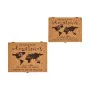 Jogo de Caixas Decorativas Mapa do Mundo Castanho Cortiça Madeira MDF (6 Unidades) de Gift Decor, Caixas - Ref: S3625945, Pre...