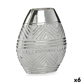 Vase Breite Silberfarben aus Keramik 9,8 x 26,5 x 22 cm (6 Stück) von Gift Decor, Vasen - Ref: S3625953, Preis: 46,45 €, Raba...